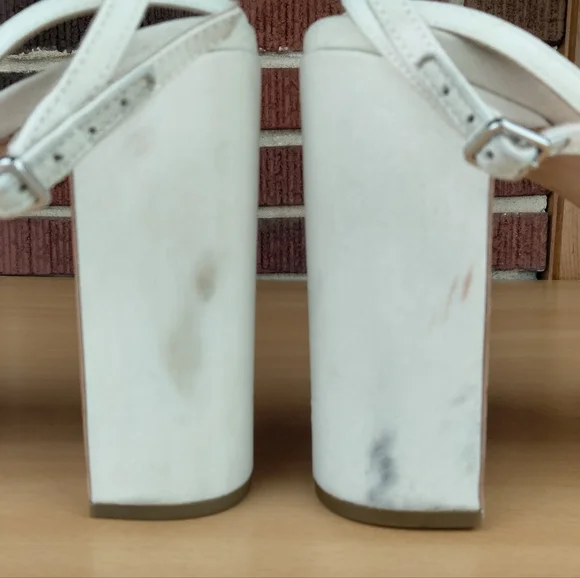NWT Loeffler Randall Natalia Bow Platform Heels in Pearl Sz. 11
